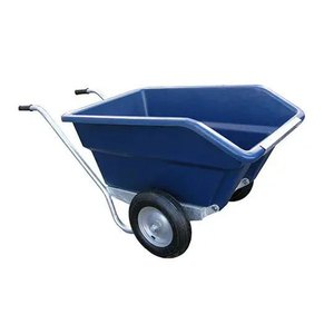 Carrello per Mangimi in Plastica da 250L per Agricoltura, Giardino, Fattoria e Stalla, con 2 Ruote, in Vendita - Product Image 1