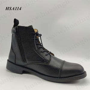 LXG, Chaussures habillées noires à double articulation pour négociations d'affaires, semelle extérieure robuste en caoutchouc avec clous en fer, chaussures formelles mi-montantes HSA114 - Product Image 4