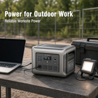 Station d'alimentation portable durable et écologique 2500W 1920Wh LiFePO4, panneau solaire pliable 100W, kit générateur solaire à charge rapide