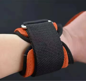 Correa de Muñeca de Cuero Vacuno de Doble Capa para Levantamiento de Pesas, Ajustable, Antideslizante, de Alta Elasticidad, Portátil, Unisex, para Entrenamiento - Product Image 2