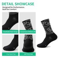 Chaussettes de basketball personnalisées pour hommes, épaisses, avec coussinets en tissu éponge, absorbant les chocs, antidérapantes, respirantes, en polyester-coton, chaussettes de sport OEM