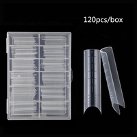 120 pièces/boîte ongles de construction rapide conseils cristal étendu moule à ongles en forme de U ongles acrylique extensions formes
