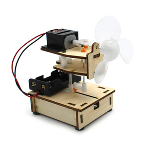 Kit de bricolage pour ventilateur oscillant en bois, jouet d'expérimentation scientifique pour enfants de 7 à 9 ans, modèle éducatif STEM, commande manuelle, sans batterie - Product Image 2