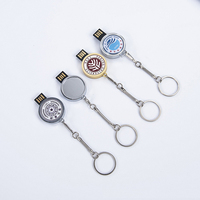 LOGO Thumb Drive kustom, gantungan kunci bulat USB Flash Drive USB 3.0 stik 512MB 2GB 4GB 8GB 16GB 32GB 64GB