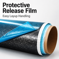 Tissu préimprégné en fibre de carbone 12K coupé, texture forgée, résine époxy avec film de protection, tissu préimprégné en fibre de carbone personnalisé