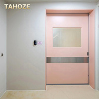 Porte anti-radiation avec revêtement en feuille de plomb, porte médicale anti-rayons X, interrupteur à induction sans contact pour salle de tomodensitométrie hospitalière