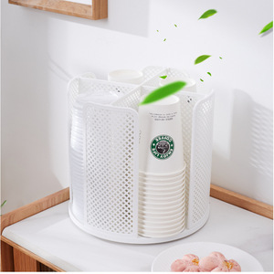 Disposable Paper Cup Holder Round L Size For Coffee Tea Storage Organizing Kitchen Countertop Rack - Product Image 2