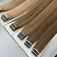 Extensions de cheveux à bandes adhésives de haute qualité, cheveux humains, bandes adhésives lisses et soyeuses, extensions de cheveux Remy pour salon