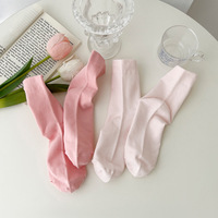 Chaussettes courtes personnalisées 2025 pour femmes, édition coréenne, en coton doux, avec dentelle, motif lune, style japonais, roses, polyvalentes, unies