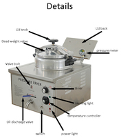 Friteuse à pression électrique avec filtre à huile Machine commerciale de haute qualité pour poulet de restaurant