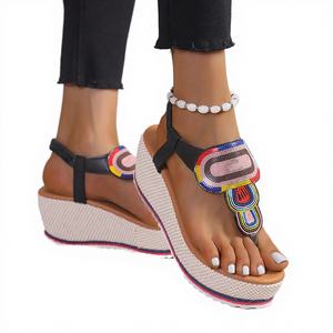 Sandalias de Plataforma para Mujer, Modernas, Transpirables, Coloridas, Sexys, Cómodas, con Plataforma y Punta Abierta, para Primavera y Verano - Product Image 4