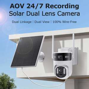 Caméra de sécurité solaire 4G PTZ extérieure UBox IP65 étanche 6MP à double objectif avec audio, AOV, PIR, faible consommation d'énergie, vision nocturne couleur 24/7 - Product Image 4