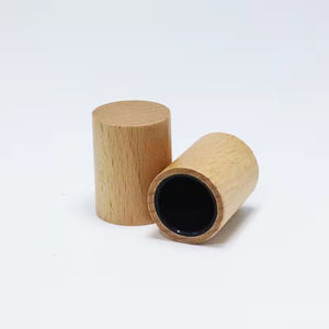 Flacons de parfum vides en verre rectangulaires vintage de 30 ml, 50 ml, 100 ml avec bouchon en bois - Product Image 2