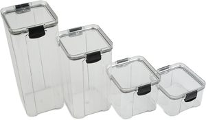 Juego de Recipientes Transparentes de Plástico para Almacenamiento de Alimentos para Uso en la Cocina, Diseño Multifuncional, Logotipo Personalizado Disponible, Forma Poligonal, Compatible con OEM - Product Image 3