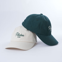 Nuevo diseño, gorra de 6 paneles, tela de algodón con logotipo bordado plano, sin estructura gorras de béisbol, sombreros deportivos de Golf, sombrero de papá de alta calidad
