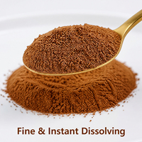 Poudre de café aux champignons sans sucre, saveur douce, en gros usine, personnalisable, avec extrait de feuille de lotus et de Reishi, pour la perte de poids chez l'adulte, OEM ODM