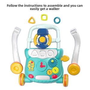 Vendita calda 4 in 1 Push Walker prodotto per bambini Montessori giocattoli per l'apprendimento precoce portatile multifunzione bambino Walker - Product Image 5