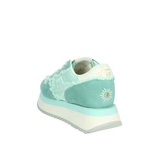 Baskets pour femmes Sun68 Z35216 en toile vert aqua, chaussures tendance - Product Image 2