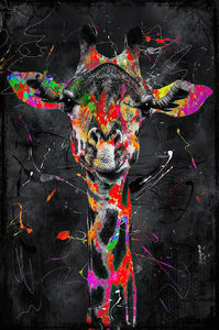 Pinturas modernas de animales acuarela abstracta Graffiti León lienzo arte e impresiones colorido Tigre pintura de pared personalizada - Product Image 6