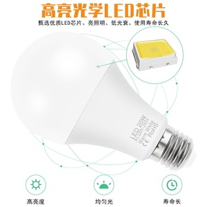 หลอดไฟ LED 20W E27 วอร์มไวท์ AC220V 240V ไฟส่องสว่างภายในบ้านใช้ในบ้าน - Product Image 4