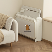 MIGO BEAR Ensemble de table et de chaises d'activités pliantes en plastique pour tout-petits Planche à dessin pour enfants Station de blocs de construction pour la récréation et la lecture