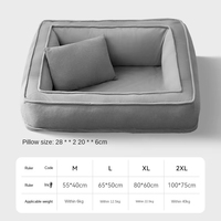Canapé-lit pour chien en mousse à mémoire de forme, lit orthopédique de luxe personnalisé pour animaux de compagnie, lit solide pour chat, niche pour chien