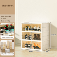 Nouvelle Armoire à Chaussures Pliable Magnétique Anti-Poussière 2026, Installation Facile, Boîte à Chaussures Transparente Pliante