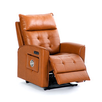 Fauteuil inclinable électrique pour maison de retraite, double moteur, inclinable réglable avec table latérale pliable, porte-gobelet, port USB