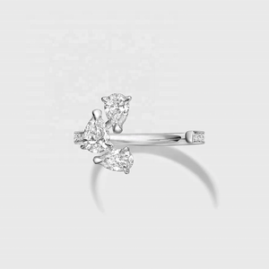 Anello Regolabile LOZRUNVE in Argento Sterling 925 Placcato Oro Rosa con Cristalli a Goccia - Product Image 5