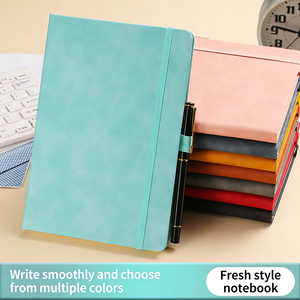 Carnet de notes en cuir PU A5 avec logo personnalisé, couverture rigide, pour le <span class=keywords><strong>bureau</strong></span>, l'école et les affaires - Product Image 1