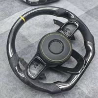 Volant de voiture en fibre de carbone modifié, adapté aux Mercedes-Benz AMG W205 W214 W222 W223 C63 C43, volant en fibre de carbone