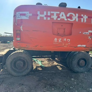 Excavadora de Ruedas Zaxis 210W Modelo 2022, Cucharón de Excavación de 1m, Peso Operativo de 21 Toneladas, Carrocería Roja, Equipo de Construcción Usado - Product Image 4