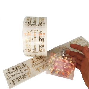 Autocollants d'étiquettes de parfum personnalisés en vinyle transparent imperméable de 12 couleurs pour les applications cosmétiques - Product Image 6