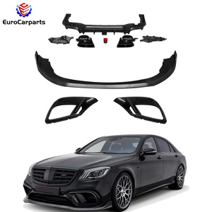 Classe S W222 <span class=keywords><strong>KO</strong></span> B700 Style Kit de carrosserie 2018Y ~ 2020Y PP ensemble complet Bodykit avant lèvre antibrouillard couvre diffuseur arrière avec embouts d'échappement - Product Image 1