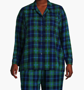 Ensemble <span class=keywords><strong>de</strong></span> pyjama pour femmes 100% coton <span class=keywords><strong>en</strong></span> gros, <span class=keywords><strong>pantalon</strong></span> à carreaux à manches longues, respirant, confortable, vêtements <span class=keywords><strong>de</strong></span> détente, printemps automne, vêtements <span class=keywords><strong>de</strong></span> nuit classiques pour femmes - Product Image 1