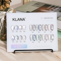 Kit de vernis à ongles non toxique 15 ml avec perles de verre effet œil de chat, sans HEMA, style français, conditionnement en flacon liquide pour salon