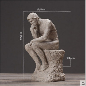 Hot Bán Hình Trừu Tượng Nghệ Thuật Điêu Khắc Thủ Công Mỹ Nghệ Ngoài Trời Trang Trí Sân Vườn Bằng Đồng Con Người Nhà Tư Suy Nghĩ Điêu Khắc Nhựa Thủ Công Mỹ Nghệ - Product Image 3