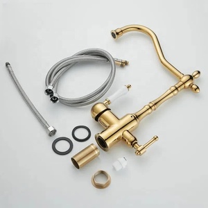 Azeta Kitchen Mixer Taps With Sprayer Classic Rotatable European Luxury Brass Kitchen AT9968 Kitchen - Product Image 2