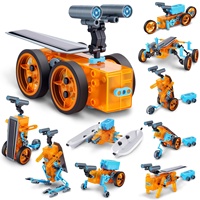 Jouet d'assemblage DIY 25-en-1, mini-voiture spatiale éducative en plastique à énergie solaire, blocs de construction de véhicules et robot intelligent