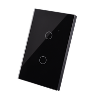 Les fabricants Tuya Gang Touch Glass Interrupteur électrique Télécommande Alexa sans fil Smart Wifi Interrupteur mural et prise