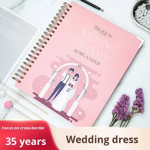 Wedding Planner transfrontaliero all'ingrosso Notebook rilegato a spirale in pelle A3 libro universale di pianificazione del matrimonio - Product Image 4