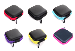 Pochette de rangement pour écouteurs, boîte carrée dur en EVA, organisateur de câbles <span class=keywords><strong>USB</strong></span>, étui pour écouteurs oreillettes disque U, petits objets - Product Image 3