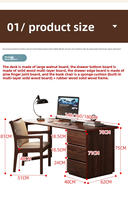 Bureau Commercial Nordique en Bois Massif Noyer – Design Moderne Minimaliste, Durable et Écologique – Ensemble de Mobilier de Bureau et d'Étude pour la Maison et le Bureau
