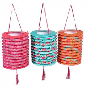 Lanternes en papier suspendues chinoises en vrac Lanternes décoratives en accordéon pour le nouvel an chinois et le festival de la lune - Product Image 1