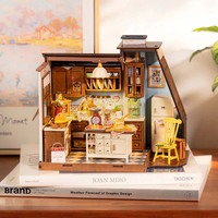 Robotime Rolife DIY Puzzles Kit Jouets faits à la main DG172 Cuisson Cuisine 3D Maison Miniature en bois