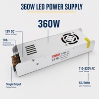 Offre Spéciale – Alimentation LED 360W à LED unique, transformateur de commutation 12V 10A, entrée 110-220V, protection contre les surintensités pour bande LED
