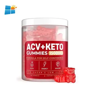 Private label Organic Apple Cidra Vinagre cápsula Gomas ACV Gummy com a Mãe para Suporte Imunológico Energy Boost Gut Saúde