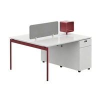 Bureau de travail moderne personnalisable pour 2 à 6 personnes, table d'ordinateur en bois avec armoire à compartiments pour poste de travail