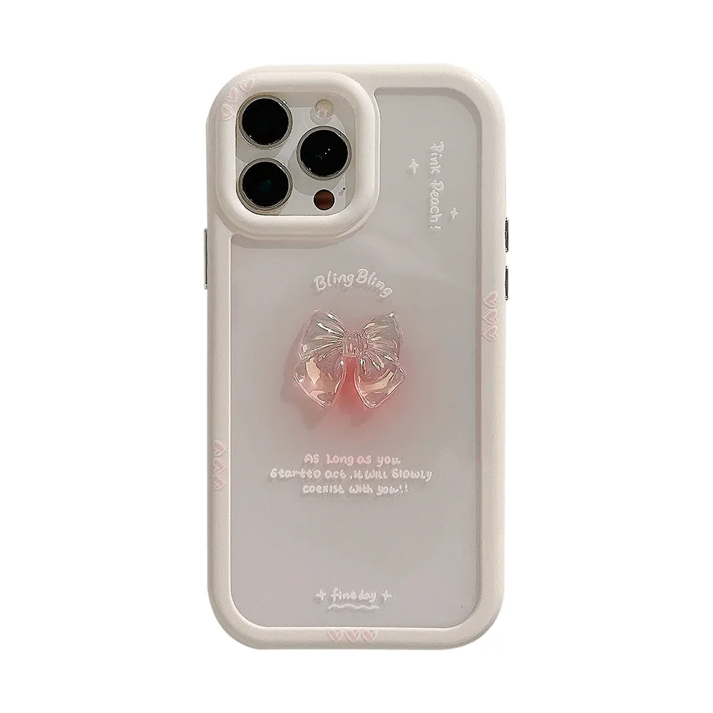 Высококачественный стильный кремовый акриловый трехмерный порошковый кристаллический дисковый Узел модный чехол для телефона для iPhone 15 чехол для телефона