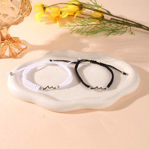 Pulsera <span class=keywords><strong>de</strong></span> <span class=keywords><strong>la</strong></span> Suerte Tejida a Mano con Cuerda Trenzada y Dije <span class=keywords><strong>de</strong></span> Olas, Joyería para Parejas, <span class=keywords><strong>Amistad</strong></span>, Regalo Promocional para Fiestas - Product Image 5